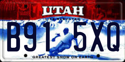 UT license plate B915XQ