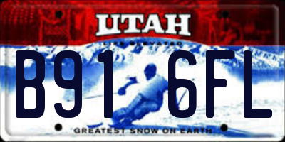 UT license plate B916FL
