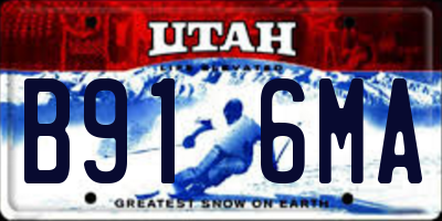 UT license plate B916MA