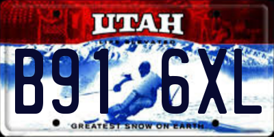 UT license plate B916XL