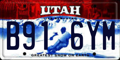 UT license plate B916YM