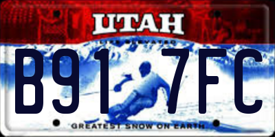 UT license plate B917FC