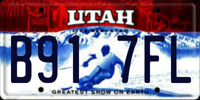 UT license plate B917FL