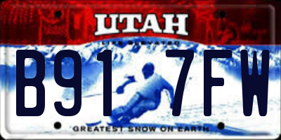 UT license plate B917FW