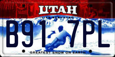 UT license plate B917PL