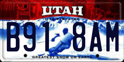 UT license plate B918AM