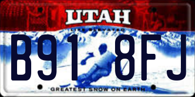 UT license plate B918FJ