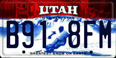 UT license plate B918FM