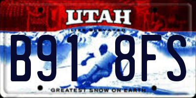 UT license plate B918FS