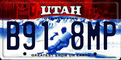 UT license plate B918MP