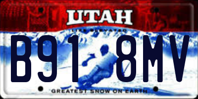 UT license plate B918MV