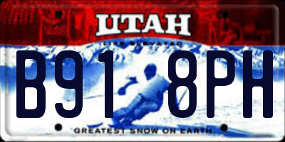 UT license plate B918PH