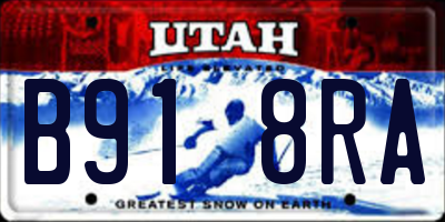 UT license plate B918RA