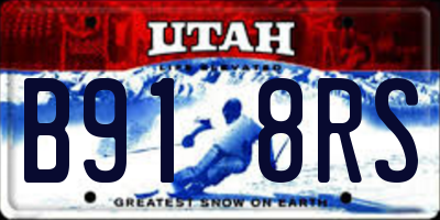 UT license plate B918RS