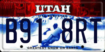 UT license plate B918RT