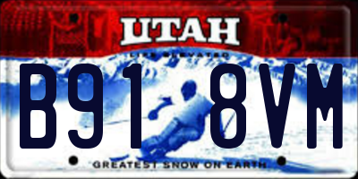 UT license plate B918VM