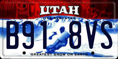 UT license plate B918VS