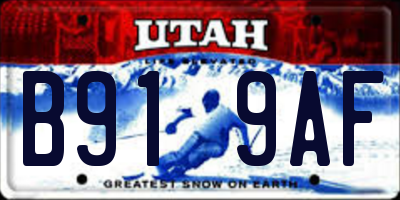UT license plate B919AF