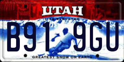 UT license plate B919GU