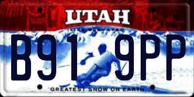 UT license plate B919PP