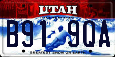UT license plate B919QA