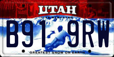 UT license plate B919RW