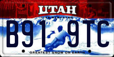 UT license plate B919TC