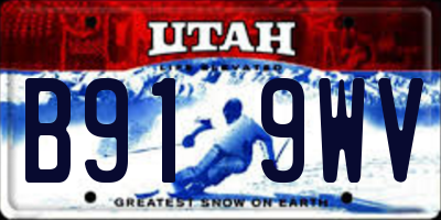 UT license plate B919WV