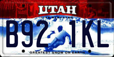 UT license plate B921KL