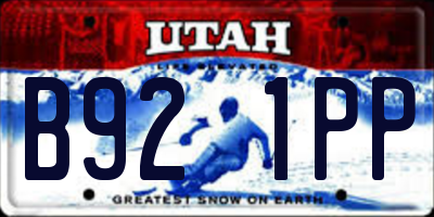UT license plate B921PP
