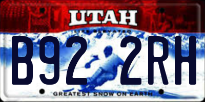 UT license plate B922RH