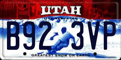 UT license plate B923VP