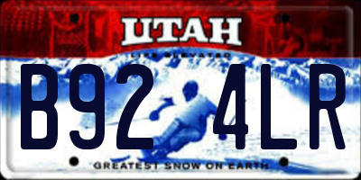 UT license plate B924LR