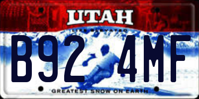 UT license plate B924MF