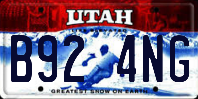 UT license plate B924NG