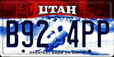 UT license plate B924PP