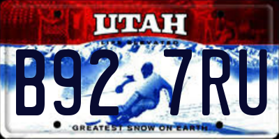 UT license plate B927RU