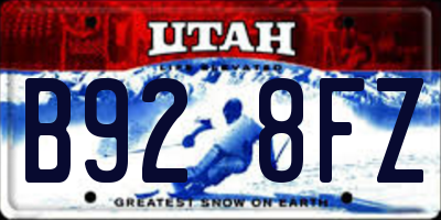 UT license plate B928FZ