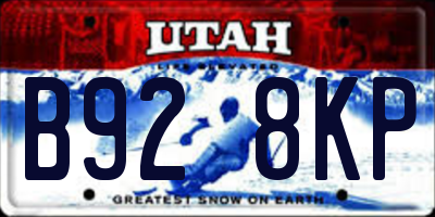 UT license plate B928KP