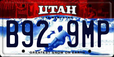 UT license plate B929MP