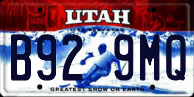 UT license plate B929MQ