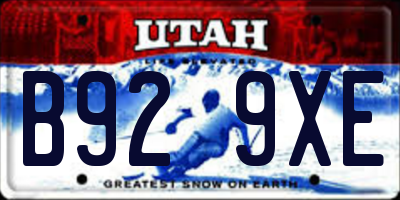 UT license plate B929XE