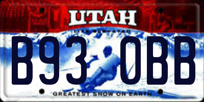 UT license plate B930BB