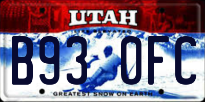 UT license plate B930FC