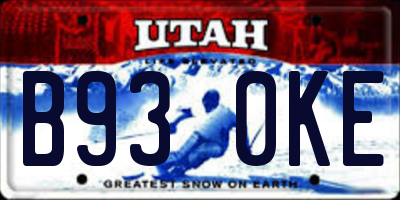 UT license plate B930KE
