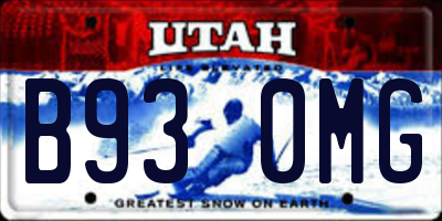 UT license plate B930MG