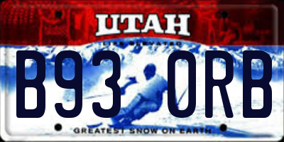 UT license plate B930RB