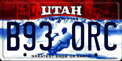 UT license plate B930RC