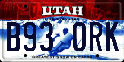 UT license plate B930RK