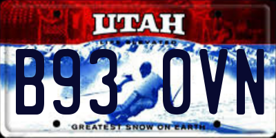 UT license plate B930VN
